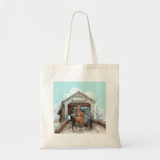 Mijn Amish Covered Bridge Canvas tas (Voorkant)