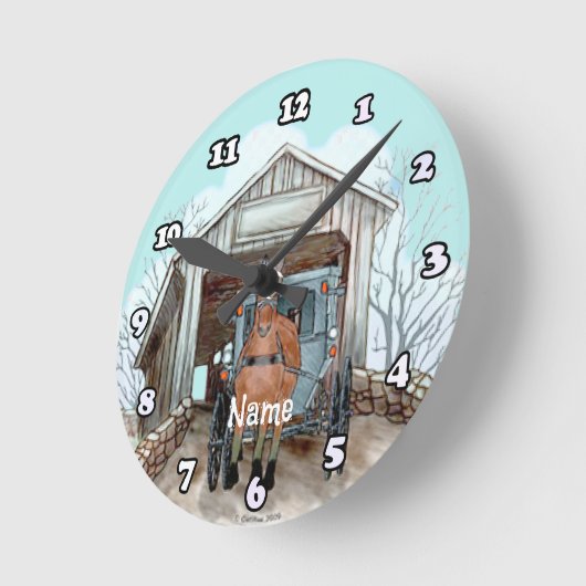 Mijn Amish Covered Bridge Ronde Klok (Hoek)