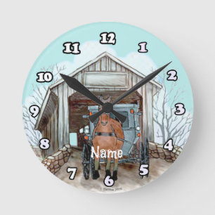 Mijn Amish Covered Bridge Ronde Klok