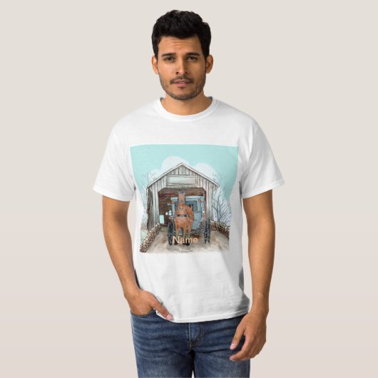 Mijn Amish Covered Bridge T-shirt (Voorkant volledig)