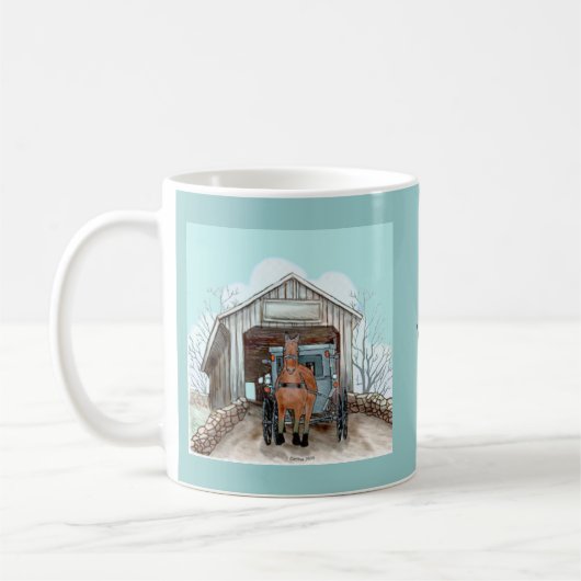 Mijn Amish Overdekte Brug Koffiemok (Links)