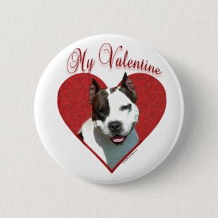 Mijn AmStaff Valentijn Ronde Button 5,7 Cm