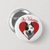 Mijn AmStaff Valentijn Ronde Button 5,7 Cm (Voorkant /achterkant)