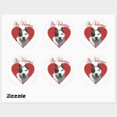 Mijn AmStaff Valentijn Ronde Sticker (Vel)
