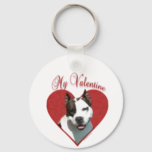 Mijn AmStaff Valentijn Sleutelhanger