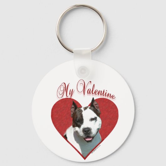 Mijn AmStaff Valentijn Sleutelhanger (Voorkant)