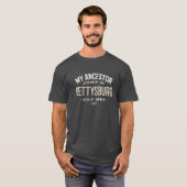 Mijn ancestor vecht in Gettysburg T-shirt (Voorkant volledig)