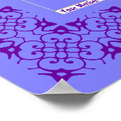 Mijn ancestors Blue Pedigree Chart Poster (Hoek)