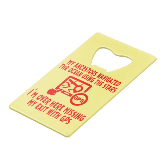 Mijn ancestors navigeerden Gebruikend sterren ik m Creditkaart Flessenopener (Voorkant Gekanteld)