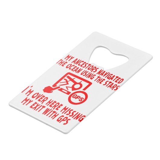 Mijn ancestors navigeerden Gebruikend sterren ik m Creditkaart Flessenopener (Achterkant Gekanteld)