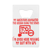 Mijn ancestors navigeerden Gebruikend sterren ik m Creditkaart Flessenopener (Achterkant)