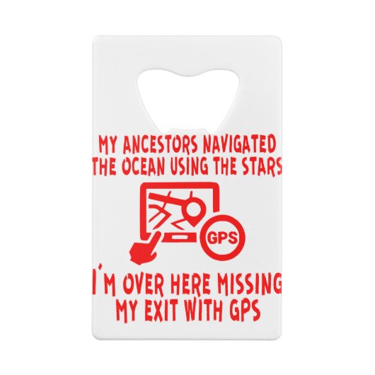 Mijn ancestors navigeerden Gebruikend sterren ik m Creditkaart Flessenopener (Achterkant)