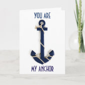 MIJN ANCHOR IN STORMEN EN TIJDSTIP BEDANKKAART (Voorkant)