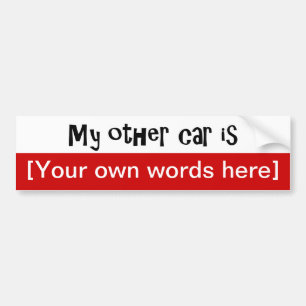 mijn-ander-auto--sjabloon bumpersticker