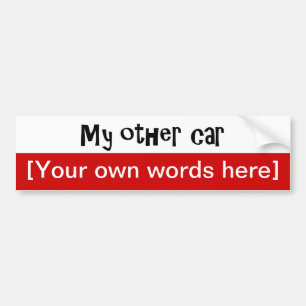 mijn-ander-auto-sjabloon bumpersticker