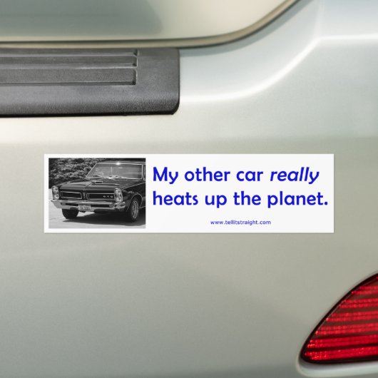 Mijn andere auto (65 GTO) Bumpersticker (Op auto)