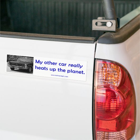 Mijn andere auto (65 GTO) Bumpersticker (Op Truck)