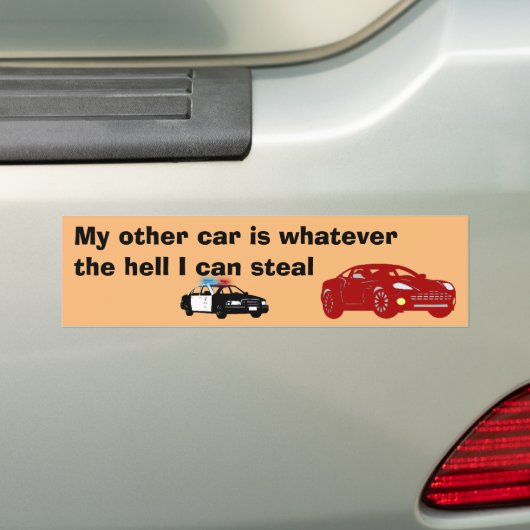 Mijn andere auto bumpersticker (Op auto)