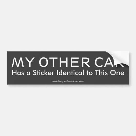 "Mijn andere auto"-bumpersticker Bumpersticker (Voorkant)