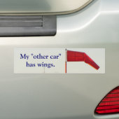 Mijn "andere auto" heeft vleugels van de bumpersti bumpersticker (Op auto)