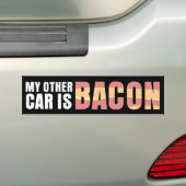 Mijn andere auto is Bacon Bumpersticker (Op auto)