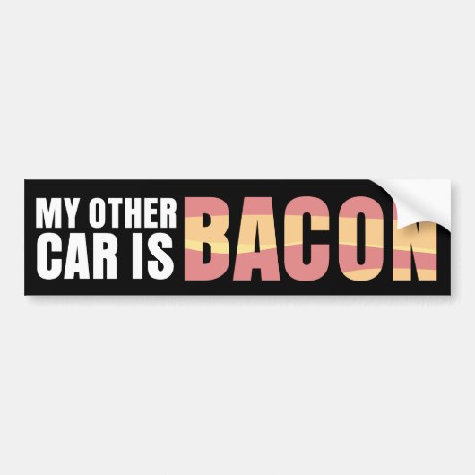 Mijn andere auto is Bacon Bumpersticker (Voorkant)