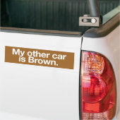 Mijn andere auto is bruin bumpersticker (Op Truck)