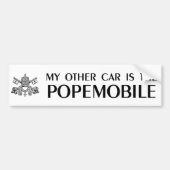 Mijn andere auto is de popemobile bumpersticker (Voorkant)