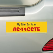 Mijn andere auto is een AC44CCTE Bumpersticker (Op auto)