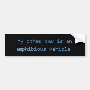 Mijn andere auto is een amfibisch voertuig bumpersticker