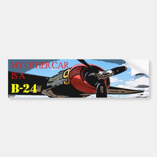 Mijn andere auto is een B-24 Bumpersticker (Voorkant)