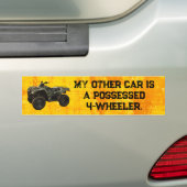 Mijn Andere Auto Is een Behekste Vierwieler Bumpersticker (Op auto)