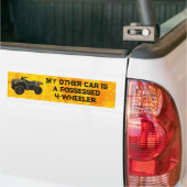 Mijn Andere Auto Is een Behekste Vierwieler Bumpersticker (Op Truck)