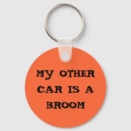 mijn andere auto is een bezemwagen sleutelhanger (Voorkant)