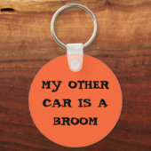 mijn andere auto is een bezemwagen sleutelhanger (Voorkant)
