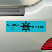 Mijn andere auto is een boot bumpersticker (Op auto)