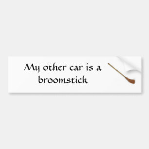 Mijn andere auto is een broomstick bumpersticker