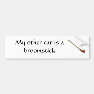 Mijn andere auto is een broomstick bumpersticker