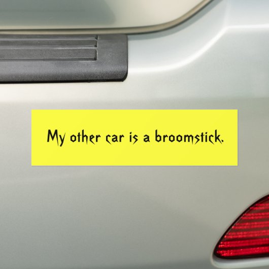 Mijn andere auto is een broomstick. bumpersticker (Op auto)