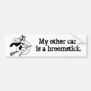 "Mijn andere auto is een Broomstick"-Bumpersticker Bumpersticker
