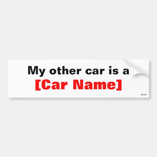 Mijn andere auto is een... bumpersticker (Voorkant)