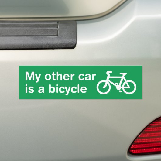 Mijn andere auto is een Bumpersticker fietsen (gro (Op auto)