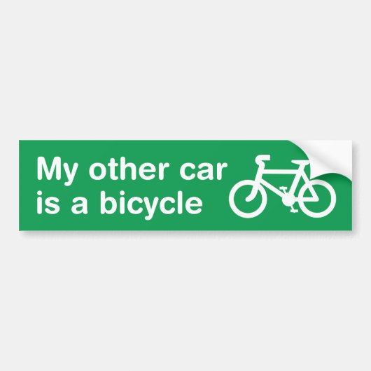 Mijn andere auto is een Bumpersticker fietsen (gro (Voorkant)
