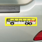 Mijn andere auto is een BUS Bumpersticker (Op auto)