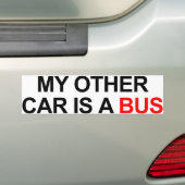 Mijn andere auto is een bus bumpersticker (Op auto)