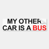 Mijn andere auto is een bus bumpersticker (Voorkant)