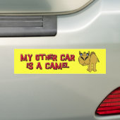 Mijn andere auto is een Camel Schnozzle Cartoon Bumpersticker (Op auto)
