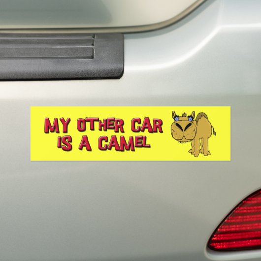 Mijn andere auto is een Camel Schnozzle Cartoon Bumpersticker (Op auto)