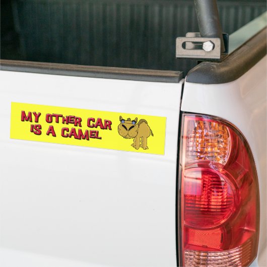 Mijn andere auto is een Camel Schnozzle Cartoon Bumpersticker (Op Truck)