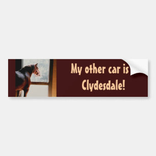 Mijn andere auto is een Clydesdale! Bumpersticker